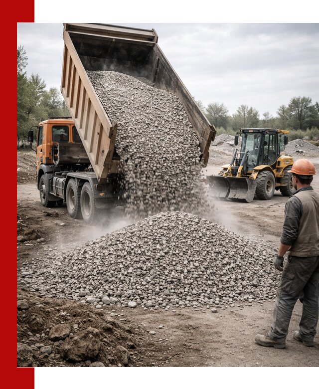 Доставка щебня в Элисте крупными и мелкими фракциями