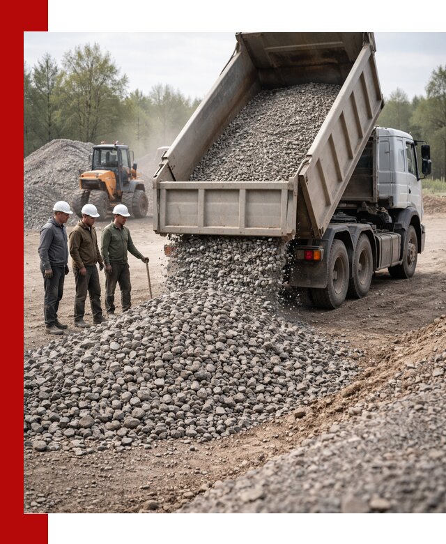 Доставка гравийного щебня фракции 70-120 в Элисте