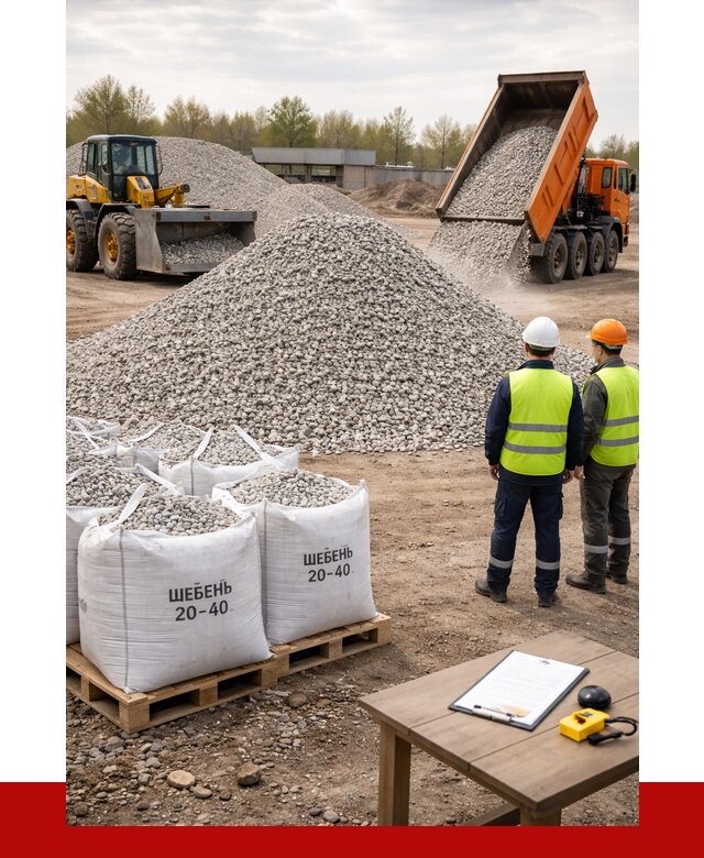 Известняковый щебень 20-40 в Элисте от 2175 р. ПРОНЕРУДЭлс