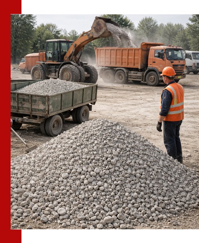 Доставка известнякового щебня фракция 20–40 в Элисте