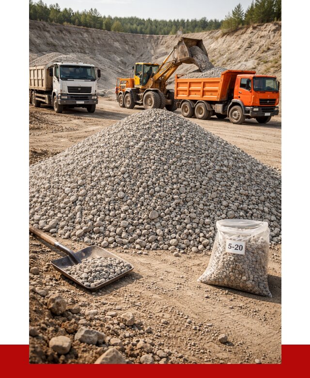 Доломитовый щебень фр. 5-20 в Элисте от 4350 р. | ПРОНЕРУДЭлс