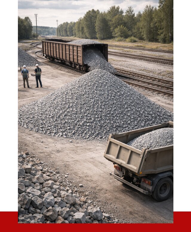 Железнодорожный щебень 20-60 в Элисте от 1761 р. | ПРОНЕРУДЭлс