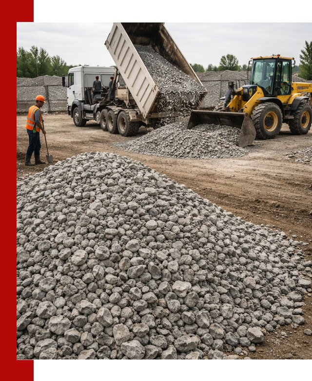 Доставка бетонного щебня фракции 40-70 в Элисте