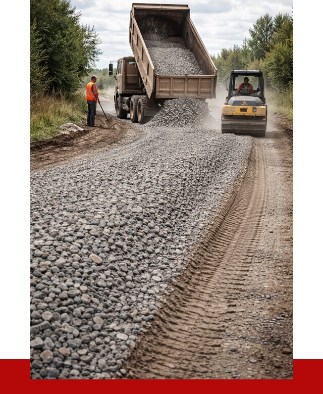 Щебень для отсыпки дороги в Элисте от 2796 р. ПРОНЕРУДЭлс