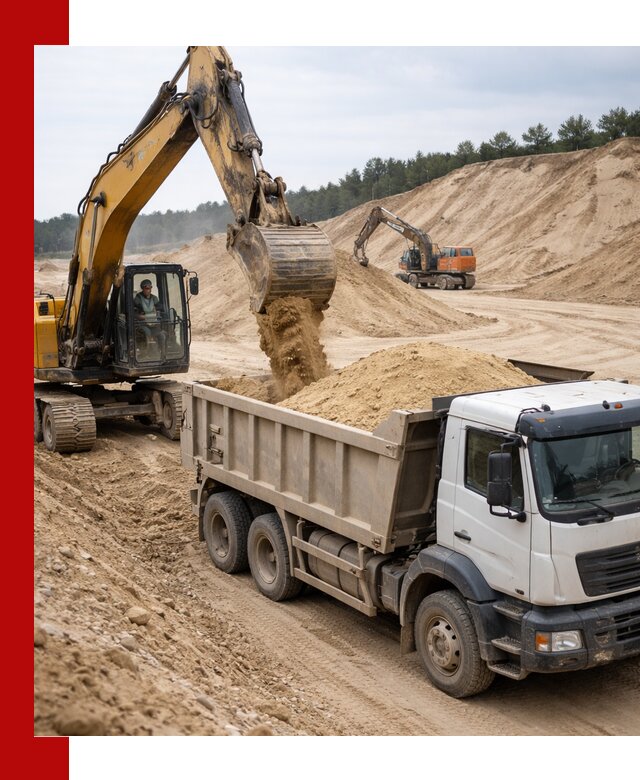 Доставка карьерного песка с самосвалами и разгрузкой в Элисте