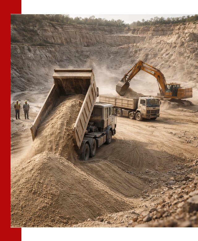 Карьерный песок навалом с доставкой в Элисте