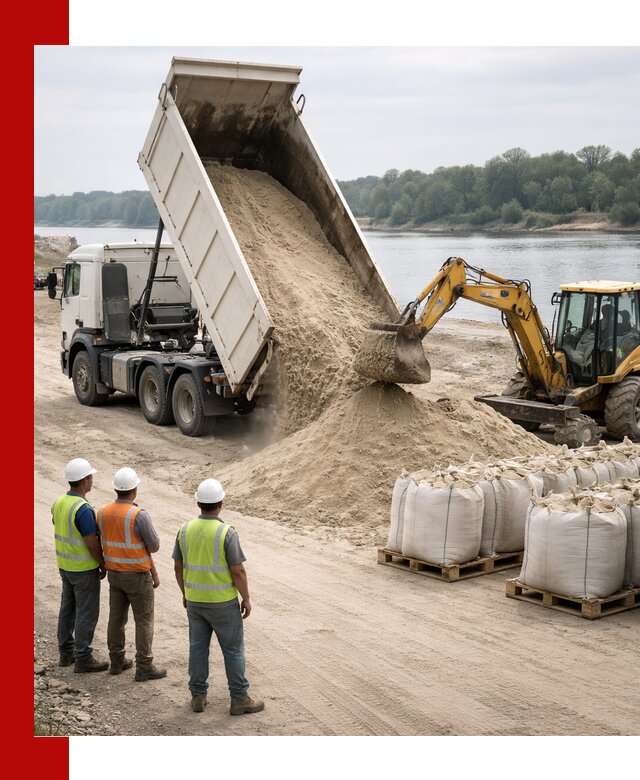 Доставка речного песка в Элисте самосвалами и погрузкой