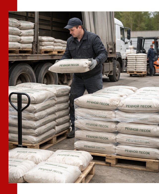Речной песок в мешках с доставкой в Элисте