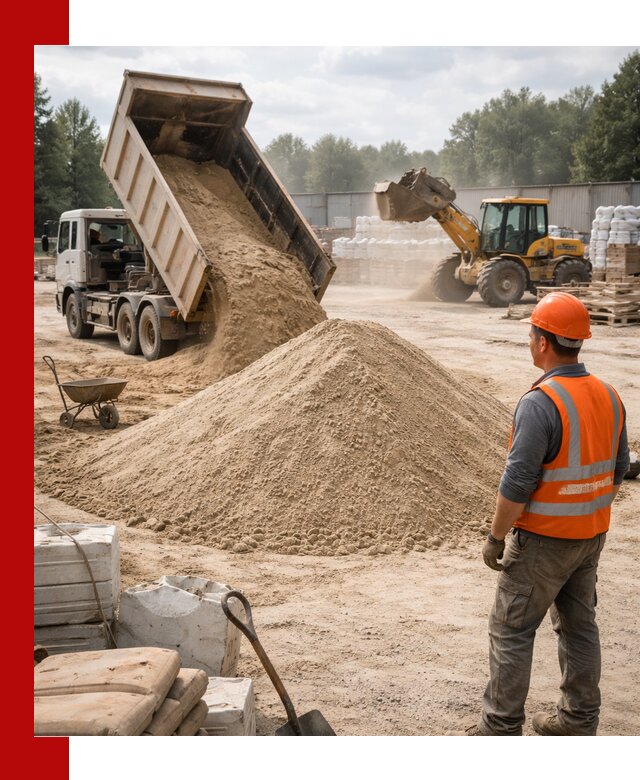 Доставка строительного песка с самосвалом в Элисте