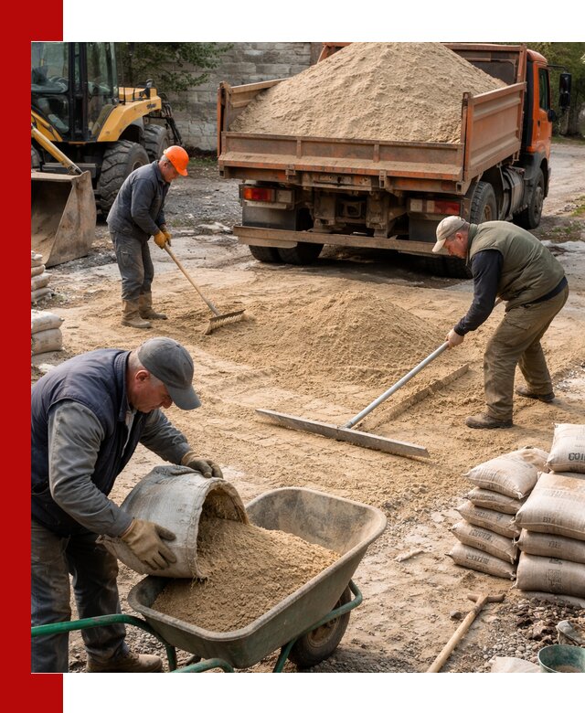 Поставка песка для стяжки в Элисте с быстрой доставкой