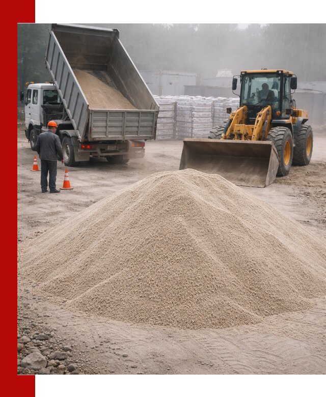 Кварцевый песок фракция 0–8 для стройработ в Элисте