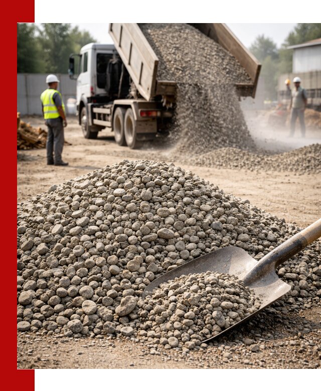 Доставка гравия фракции 20-40 в Элисте с самосвалами