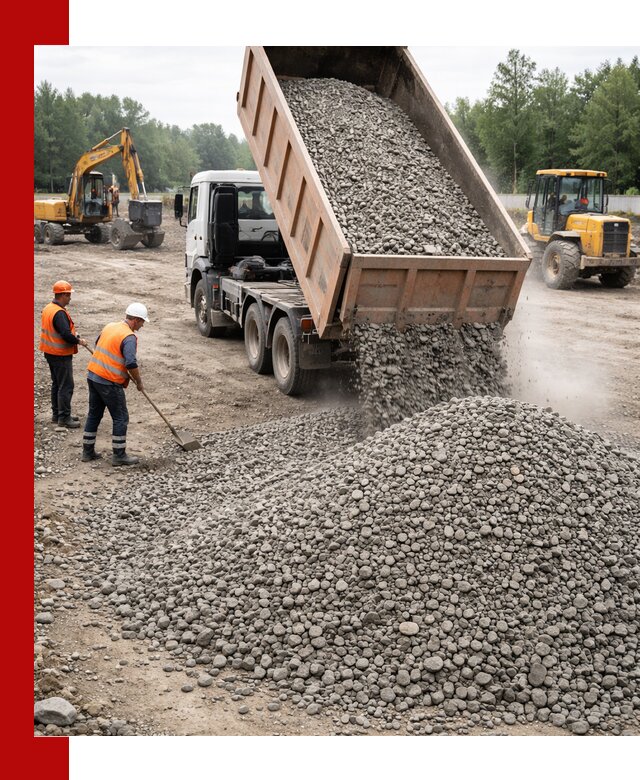 Доставка гравия фракции 40-70 в Элисте оптом и в розницу