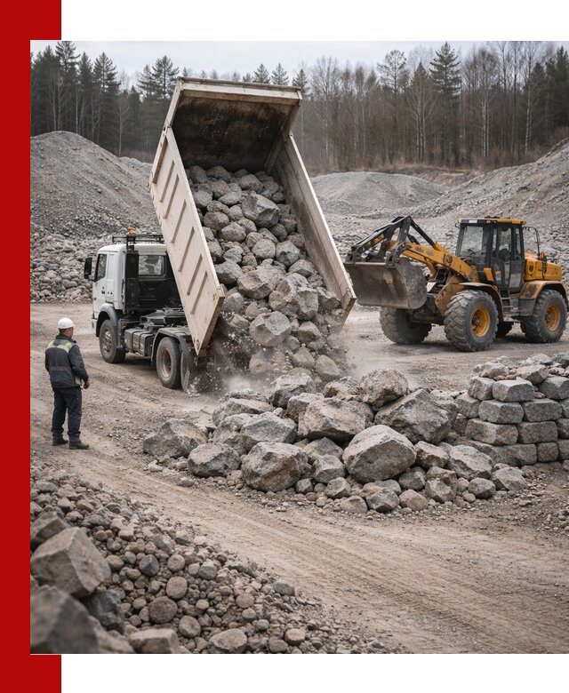 Доставка и продажа бутового гранитного камня в Элисте