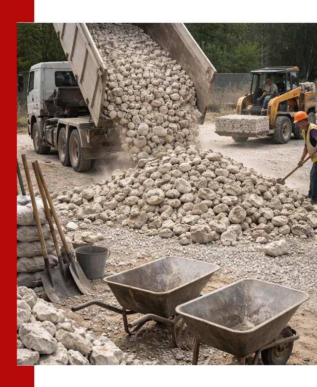 Доставка и продажа бутового известнякового камня в Элисте