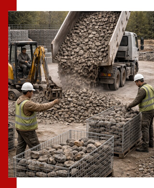 Камень для габионов фракция 100–201 в Элисте