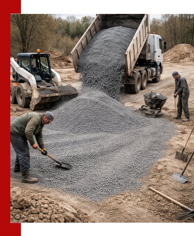 Отсев для подсыпки в Элисте — доставка и подсыпка на участок