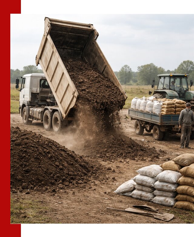 Доставка грунта и удобрений оптом в Элисте для сельхоз и строительства