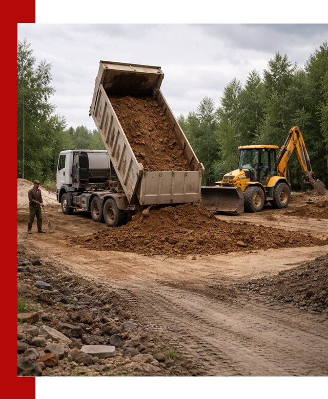 Доставка суглинка самосвалами в Элисте подсыпка и планировка