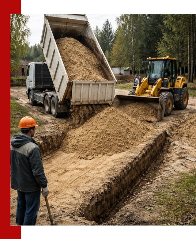 Доставка песчаного грунта в Элисте для строительных работ