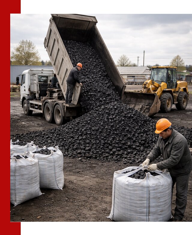 Доставка каменного угля в Элисте оптом и в розницу