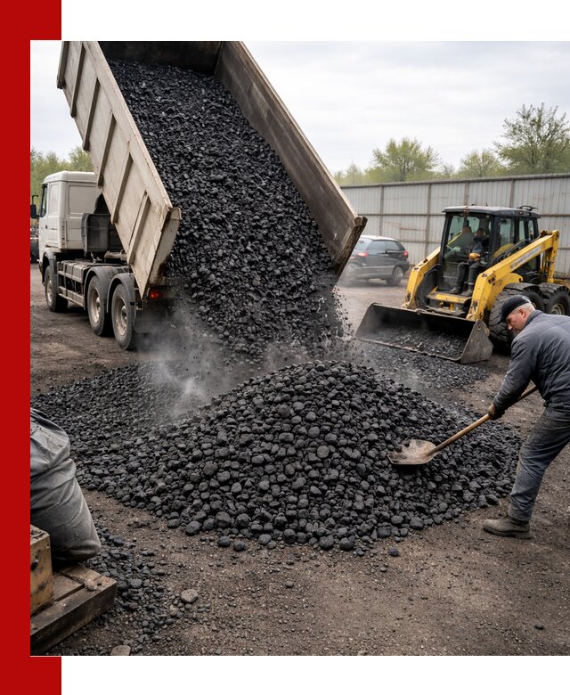 Доставка угля орех в Элисте оптом и в розницу