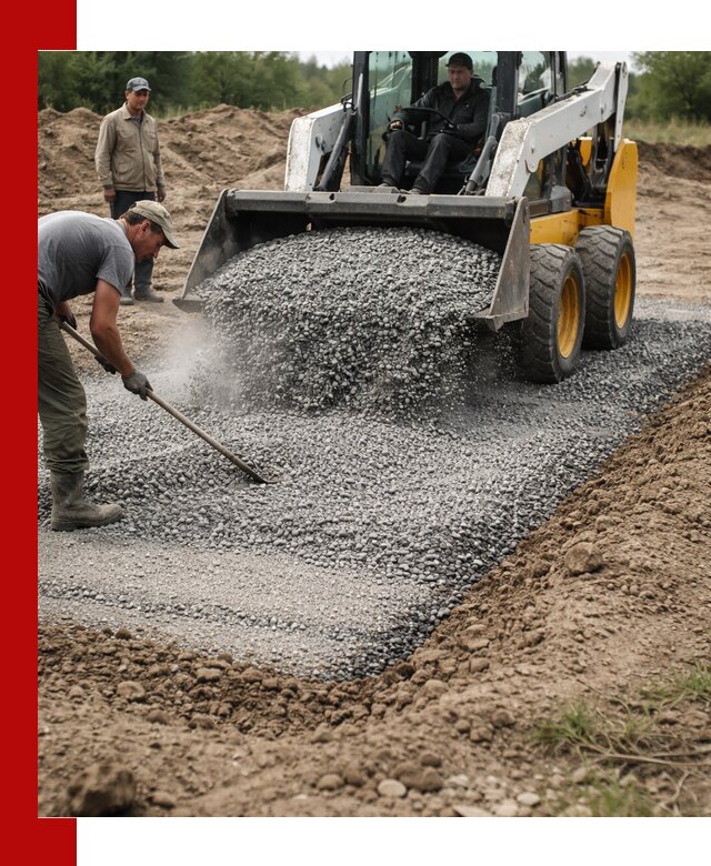 Устройство щебеночной подушки в Элисте для дорог и фундаментов